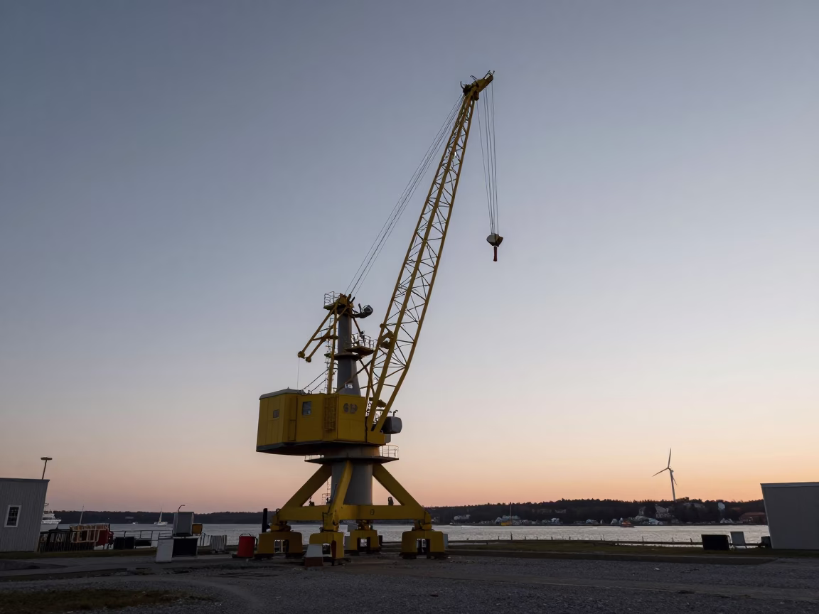Slow-Turning Blades in Halifax at Nautical Dawn Light in in Halifax, Nova Scotia, Canada
