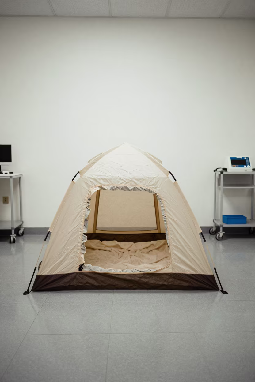 Small Animal Recovery Tent in Adoption Room in inside an adoption room in New Borg El Arab