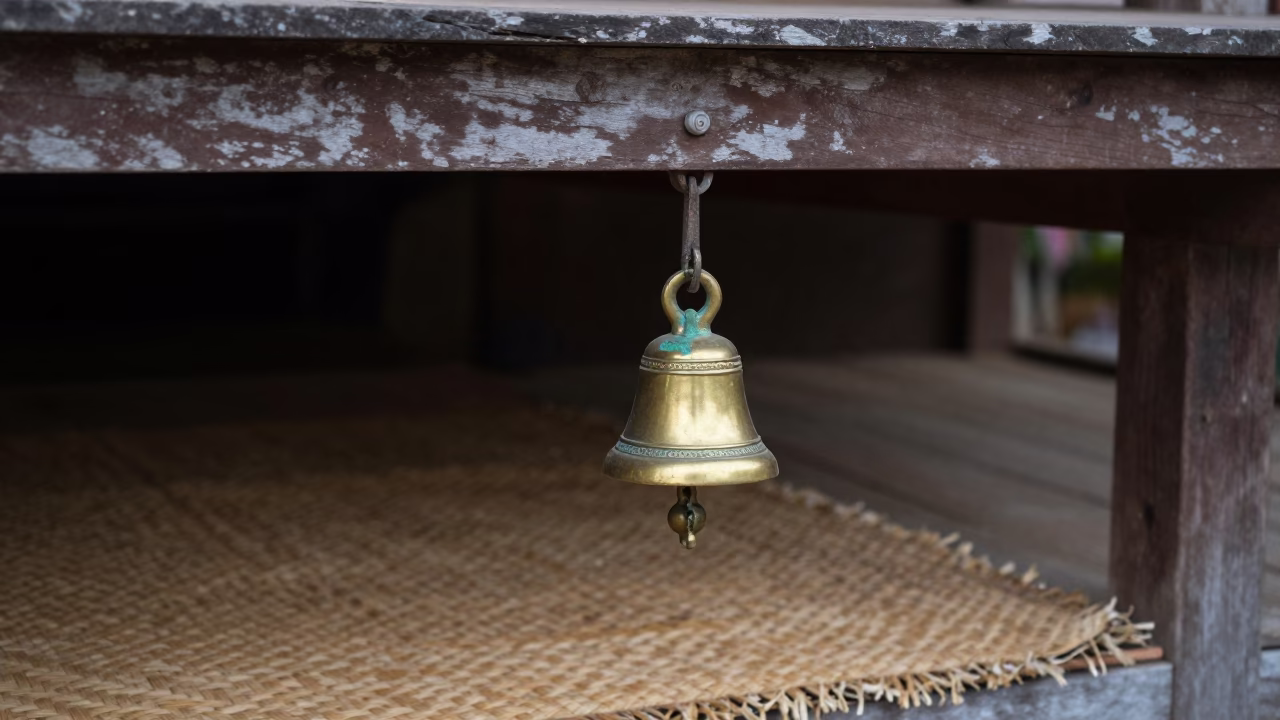 Small Brass Bell in Chiang Mai in in Chiang Mai, Thailand