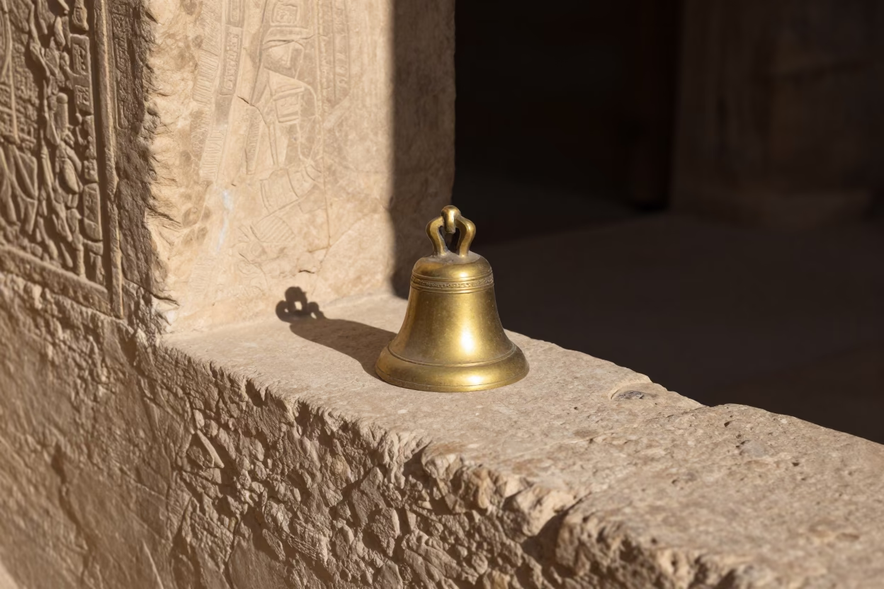 Small Brass Bell in Luxor in in Luxor, Egypt