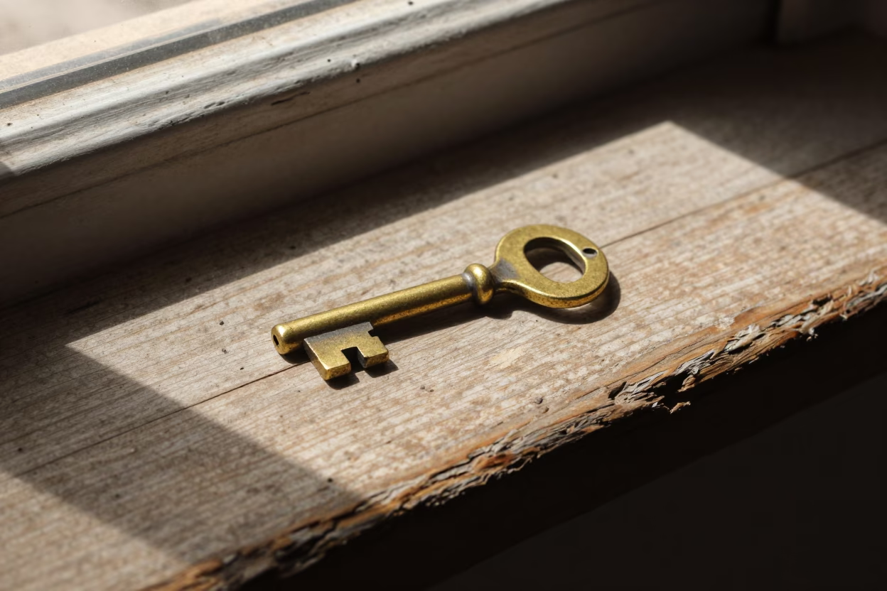 Small Brass Key in Alexandria in in Alexandria, Egypt