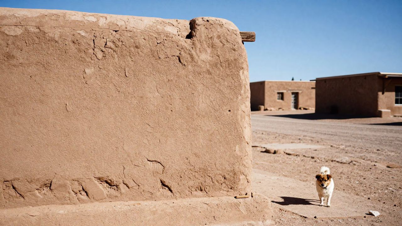 Small Dog in Santa Fe in in Santa Fe, New Mexico, United States