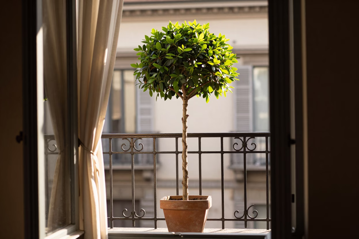 Small Potted Tree in Milan in in Milan, Italy