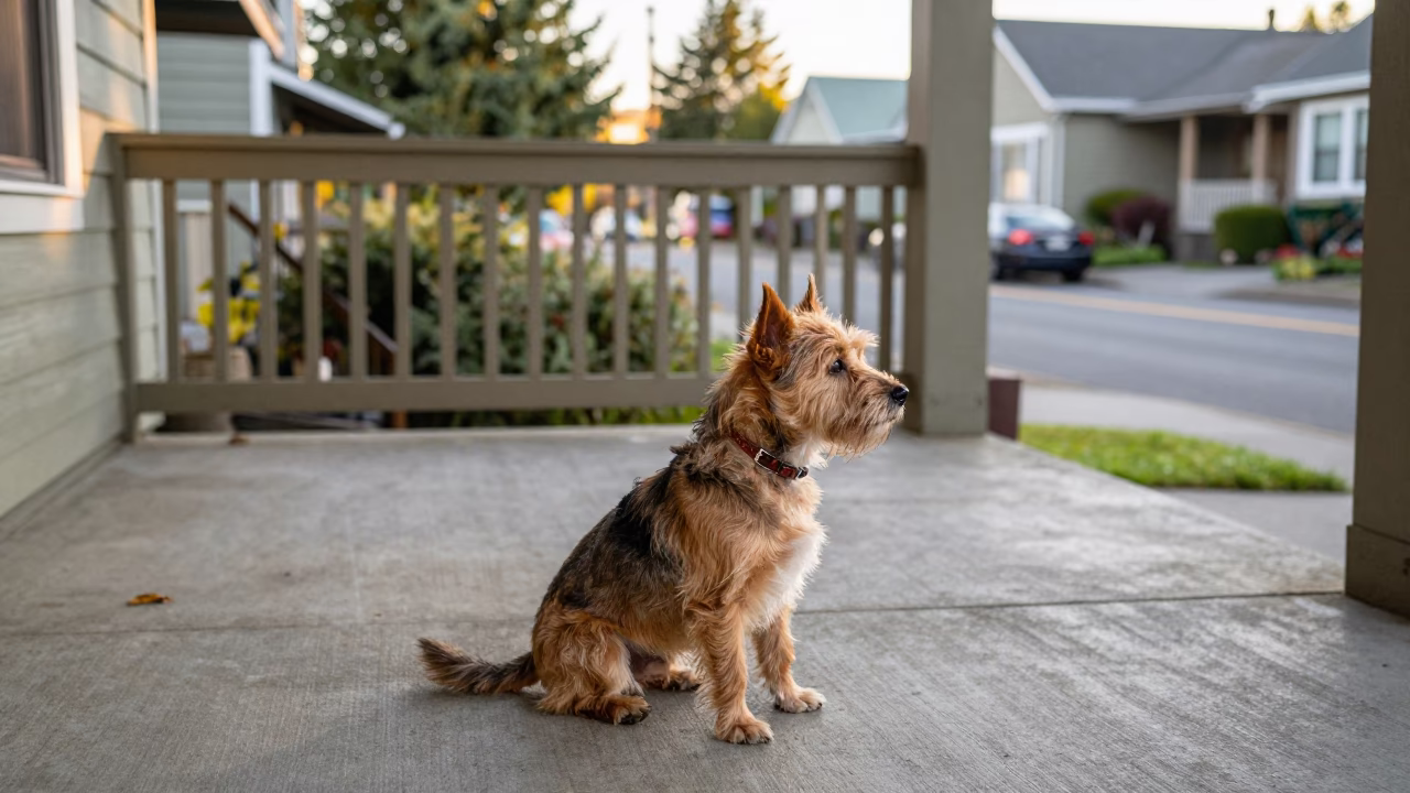 Small Terrier in Portland in in Portland, Oregon, United States