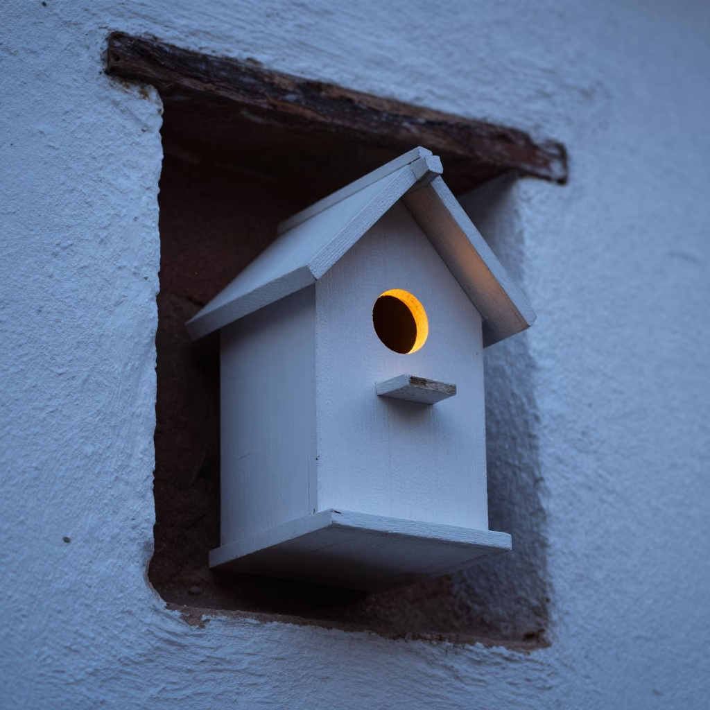 Small White Birdhouse in Granada in in Granada, Spain