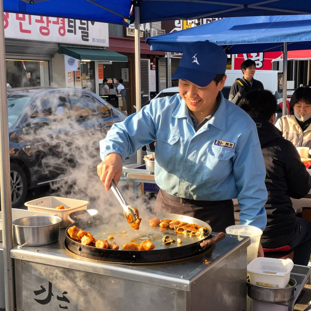 Smiling Customers in Seoul at The Late Morning Light in in Seoul, South Korea
