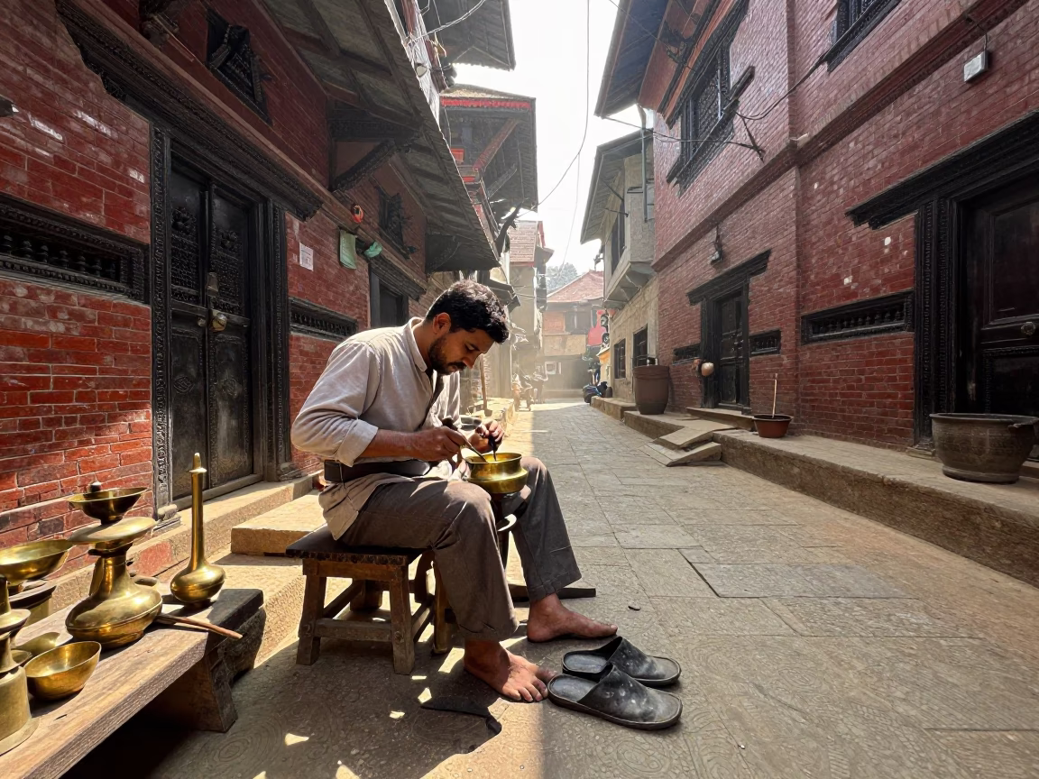 Smith Working in Kathmandu in in Kathmandu, Nepal