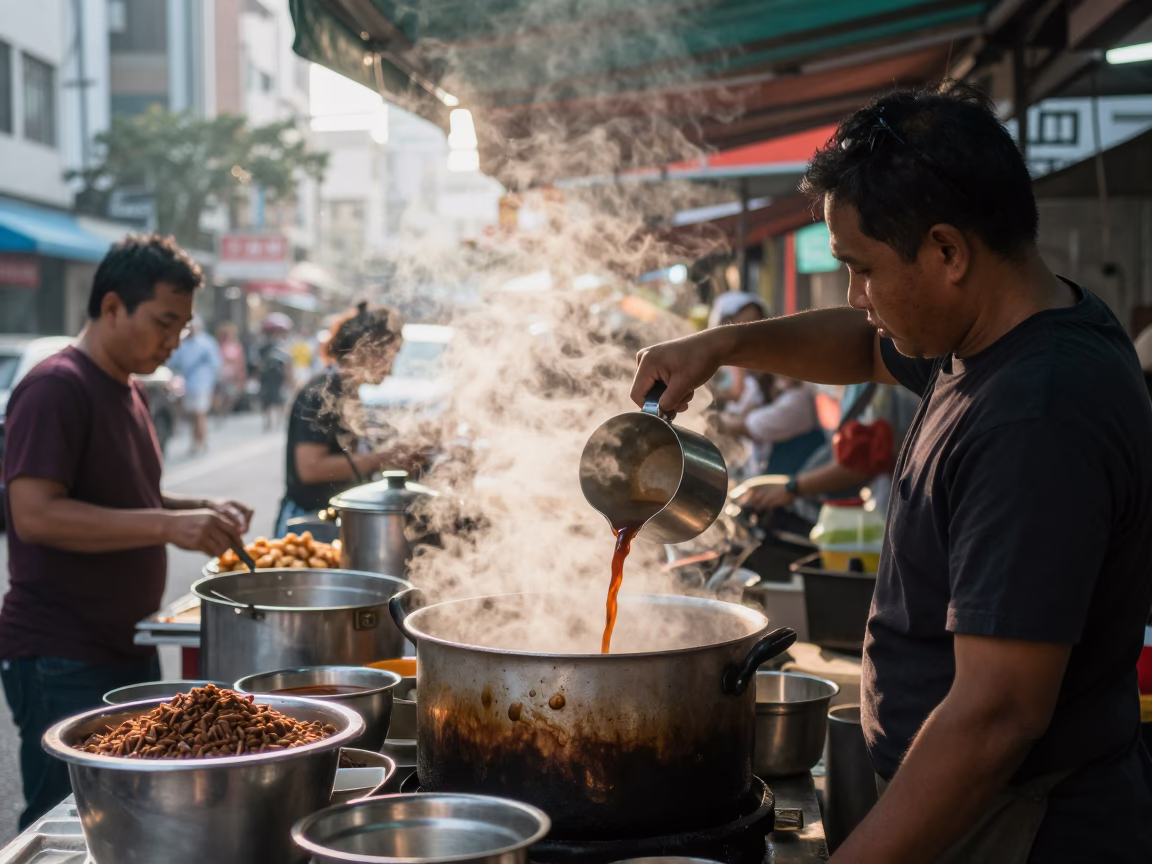 Snacks at The Early Morning Light in Kuala Lumpur in in Kuala Lumpur, Malaysia