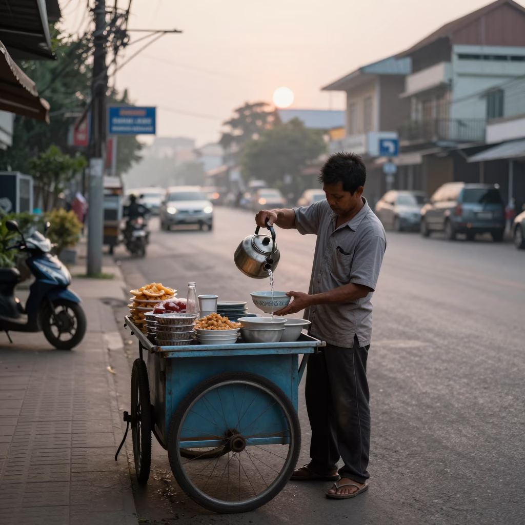 Snacks in Phnom Penh at Sunrise Light in in Phnom Penh, Cambodia