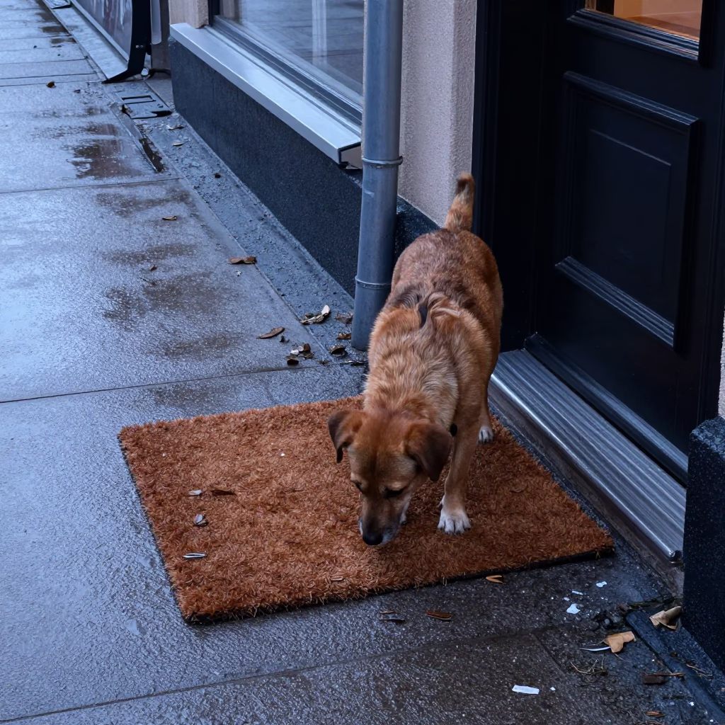 Sniffing Doormat in Copenhagen in in Copenhagen, Denmark
