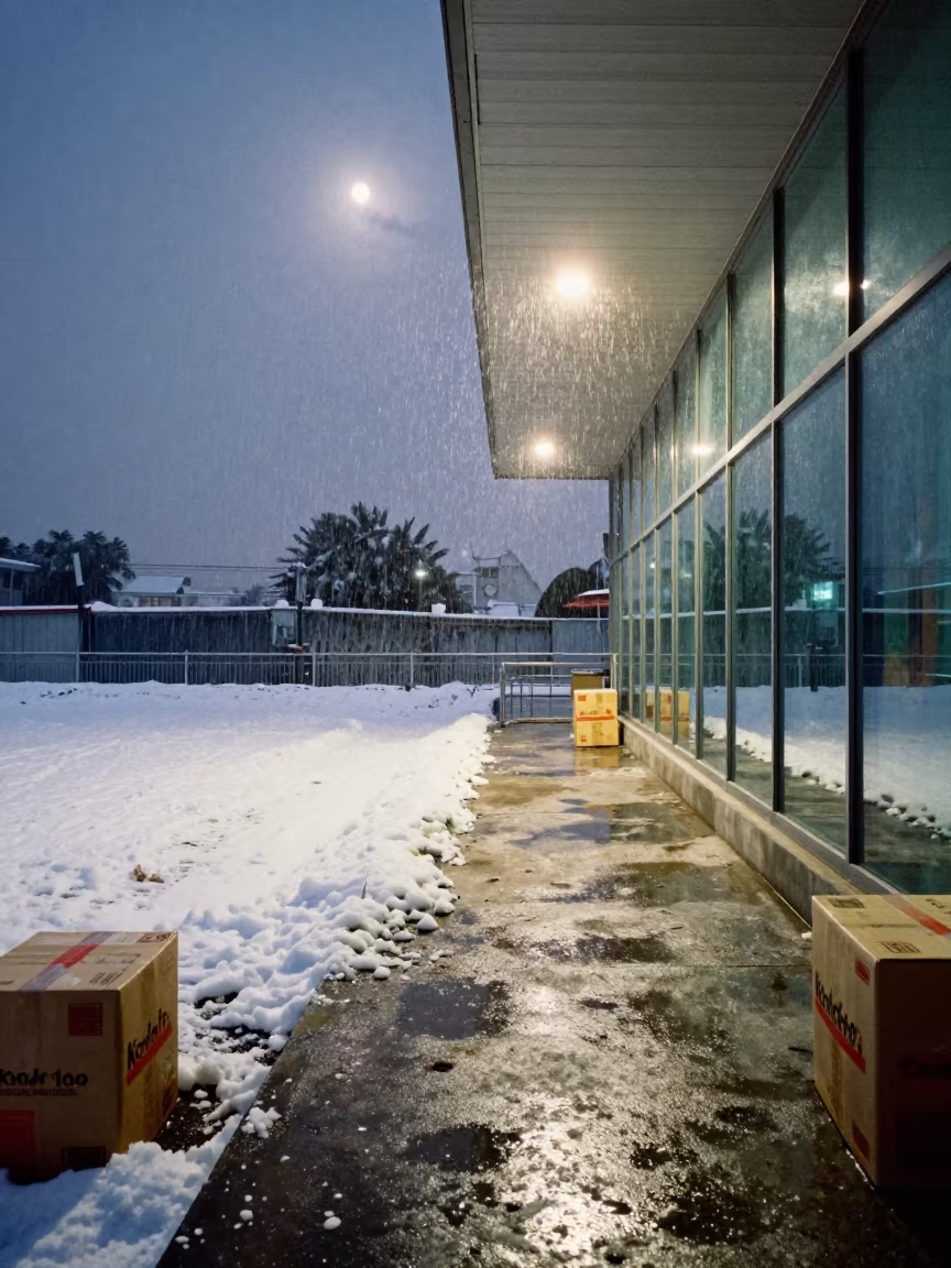 Snow and Sun Split Stormy Plain Near Bangkok in across a storm-bright plain near Bangkok