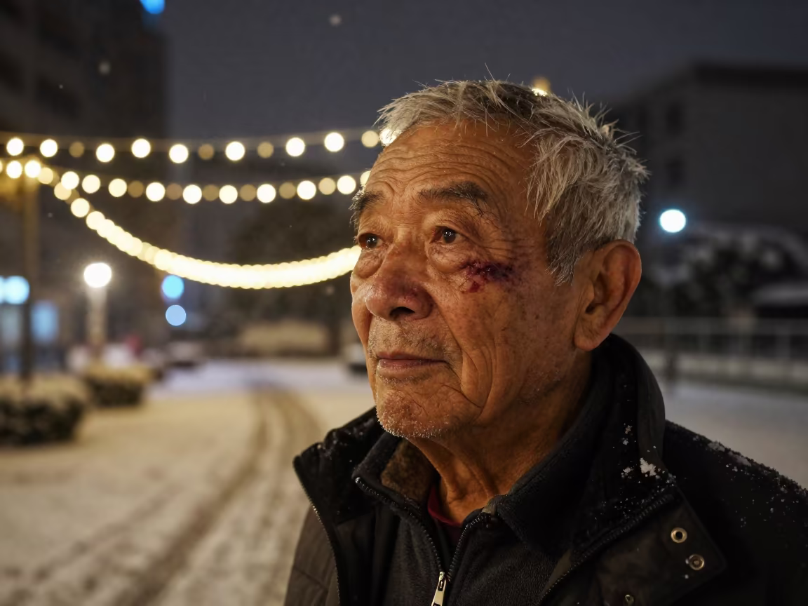 Snowfall Portrait of Retired Bullfighter in Taichung in in Taichung