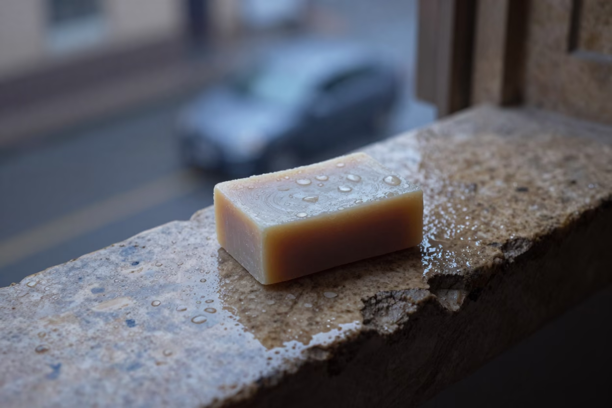 Soap at Dusk Light in in Cairo, Egypt