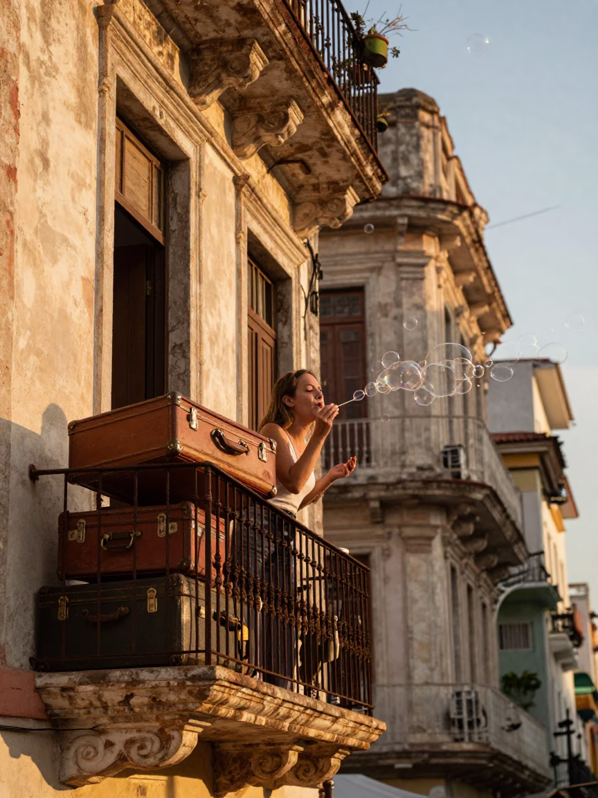 Soap Bubbles in Havana in in Havana, Cuba