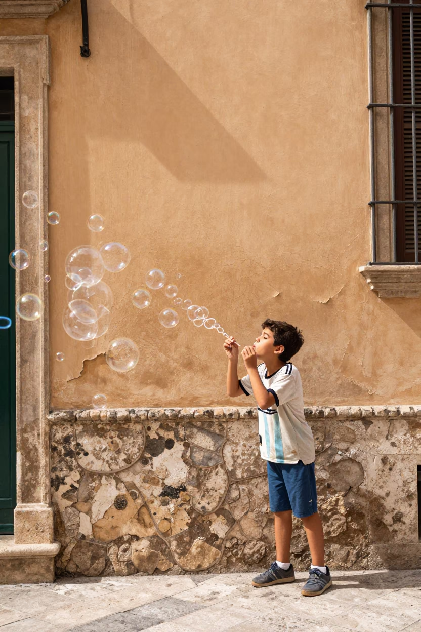Soap Bubbles in Palermo in in Palermo, Italy