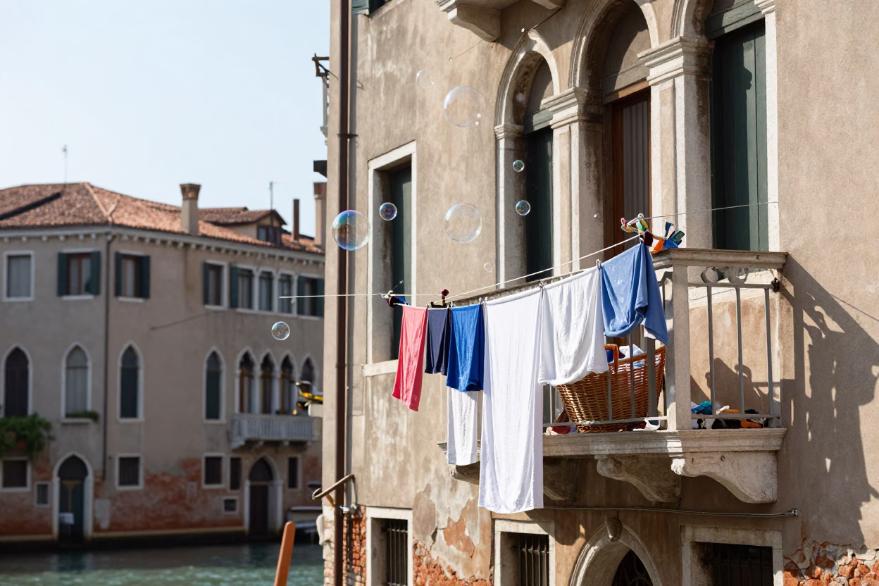 Soap Bubbles in Venice in in Venice, Italy