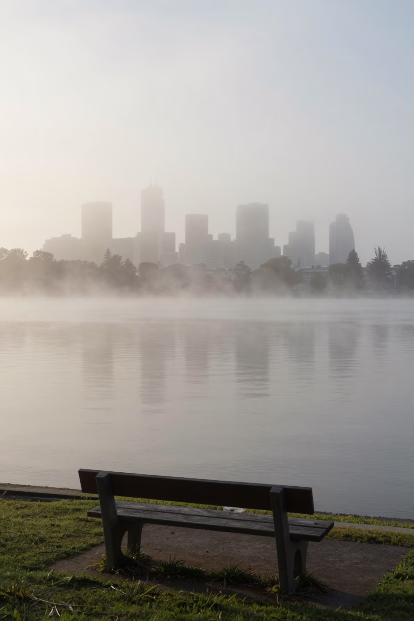 Solitary Breakfast in Perth in in Perth, Western Australia, Australia