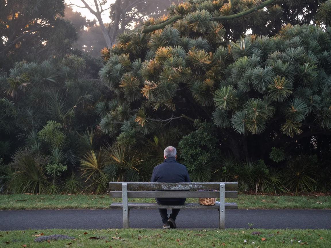 Solitary Figure in Auckland in in Auckland, New Zealand