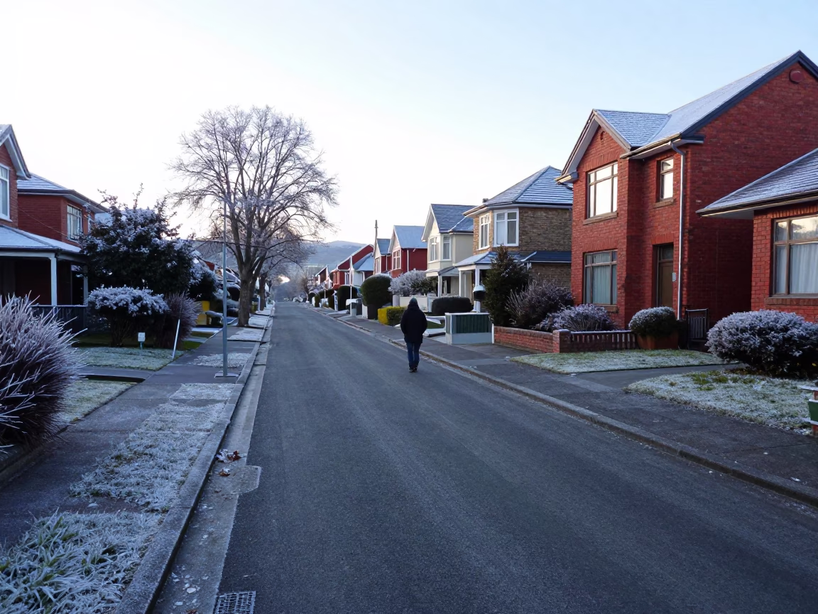 Solitary Figure in Christchurch in in Christchurch, New Zealand