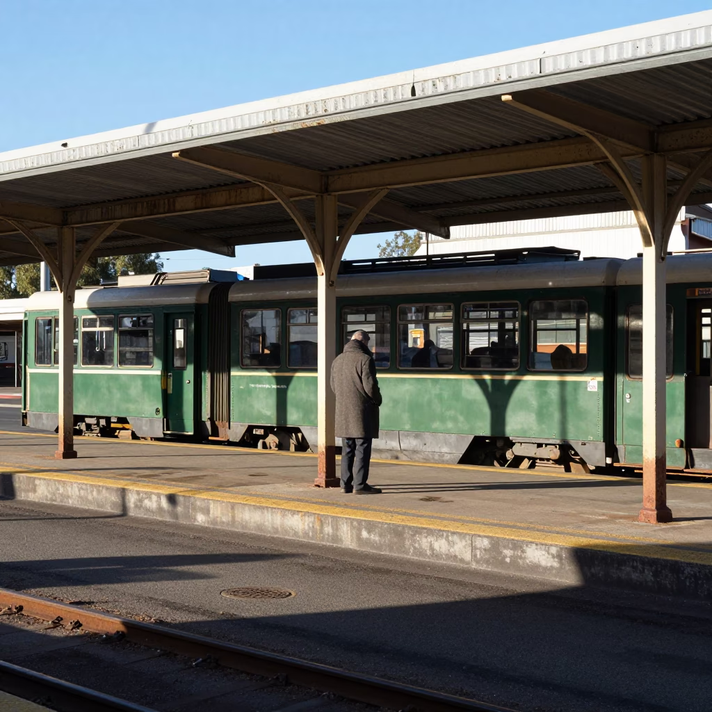 Solitary Traveler in Adelaide in in Adelaide, South Australia, Australia