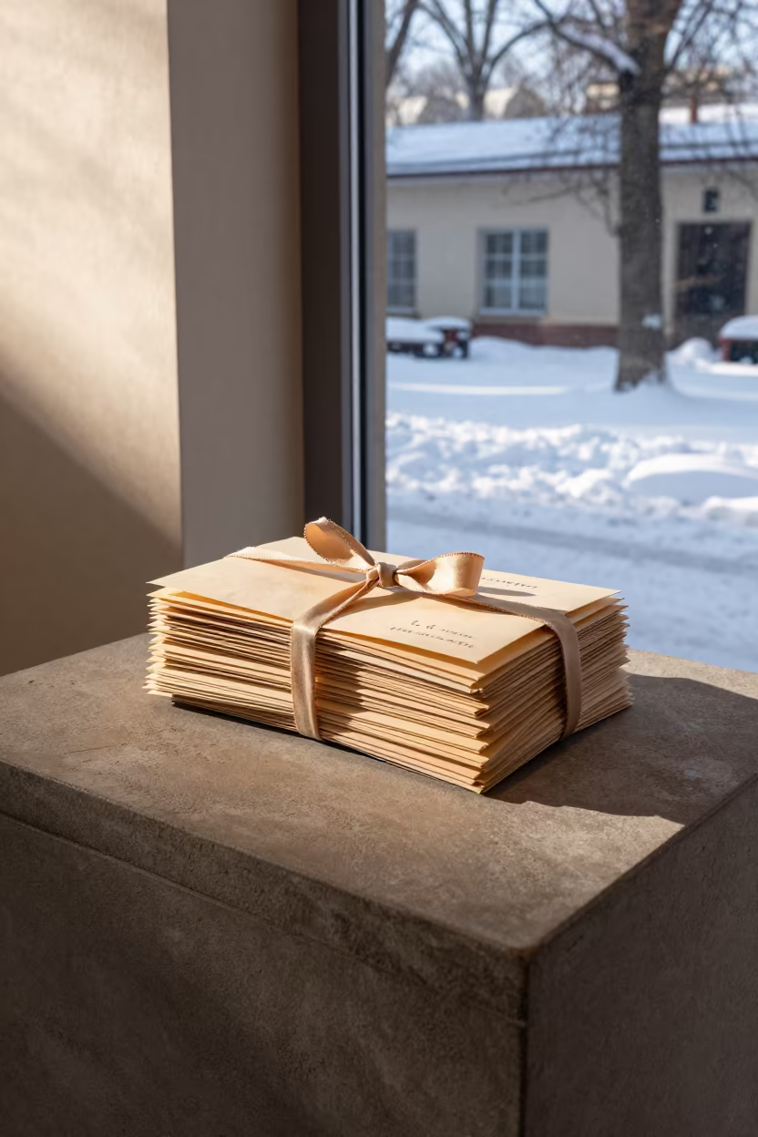Soma Museum Letters Snow and Sun in on a museum plinth in Soma