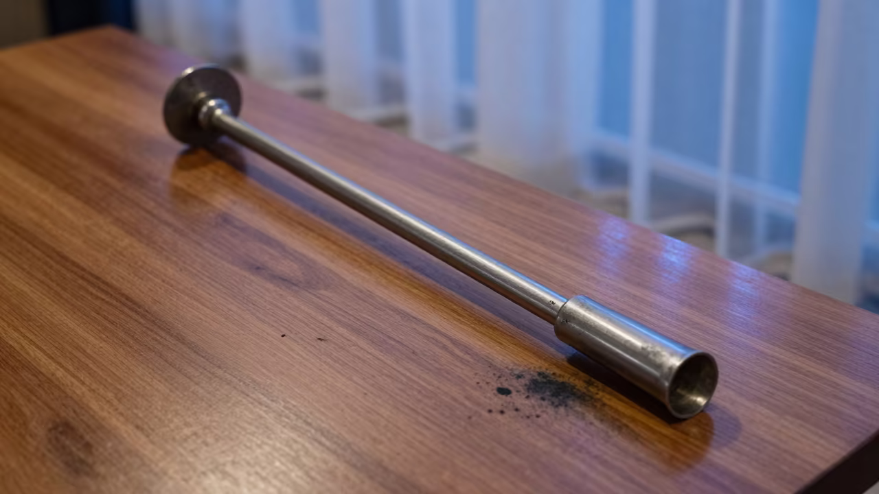 Soot Stained Poker on Cafe Table at Twilight in on a cafe table by a window in Ile Ife