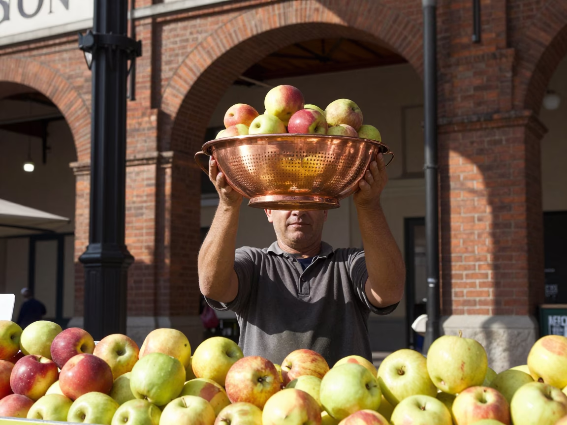 Sorting Apples in Budapest in in Budapest, Hungary