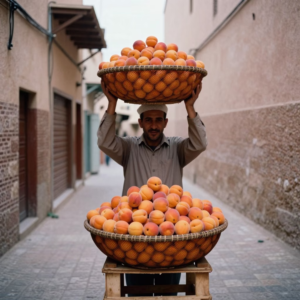 Sorting Apricots in Marrakech in in Marrakech, Morocco