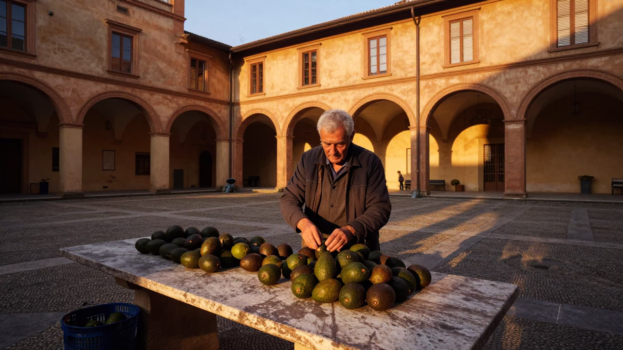 Sorting Avocados in Bologna in in Bologna, Italy