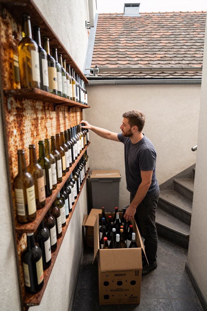 Sorting Bottles in Vienna in in Vienna, Austria