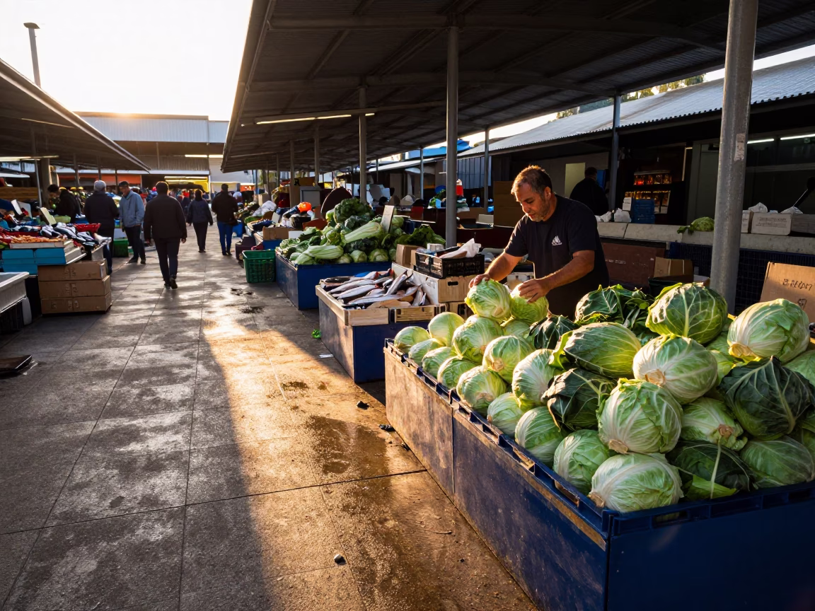 Sorting Cabbages in Sydney in in Sydney, New South Wales, Australia