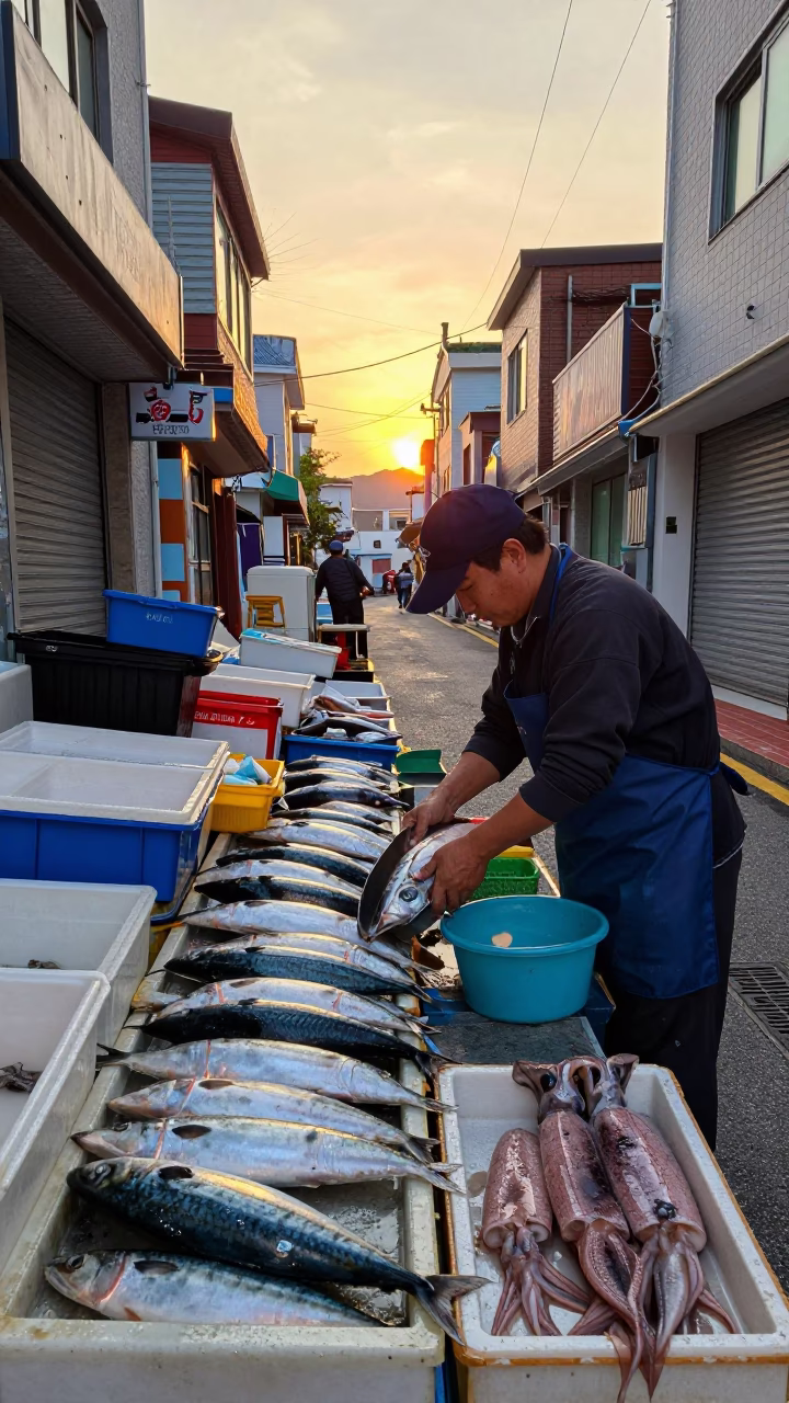 Sorting Catch in Busan in in Busan, South Korea