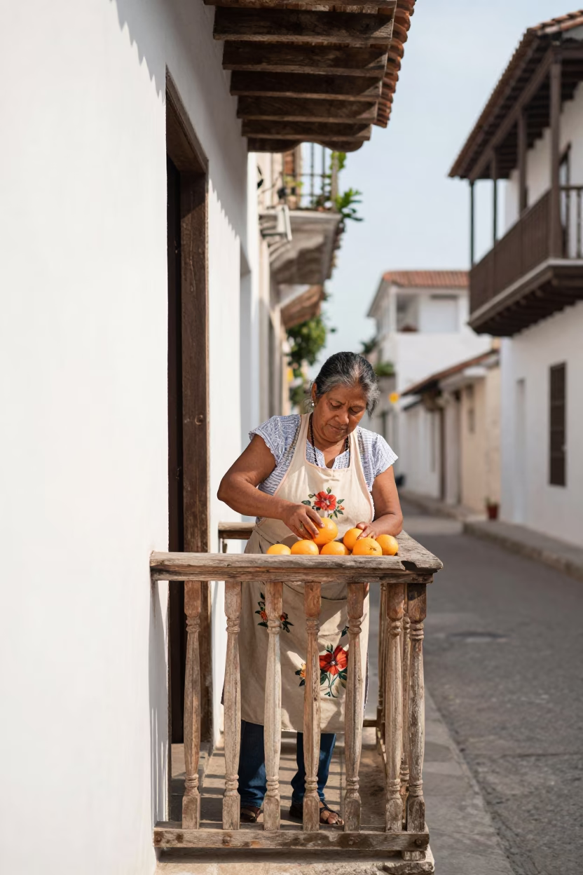Sorting Citrus in Cartagena in in Cartagena, Colombia
