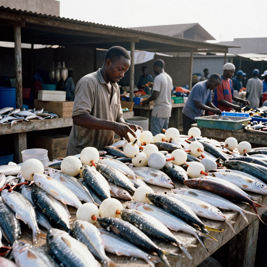 Sorting Fish in Dakar in in Dakar, Senegal