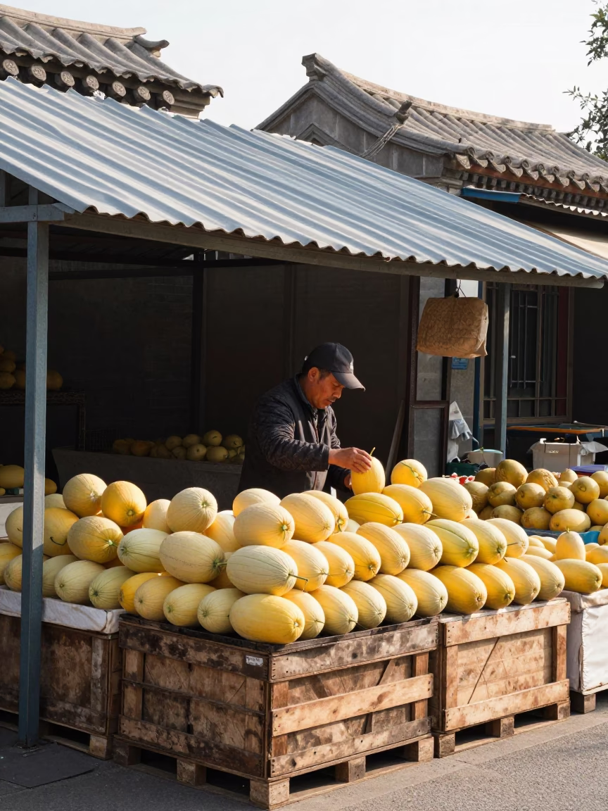 Sorting Fruit in Beijing in in Beijing, China