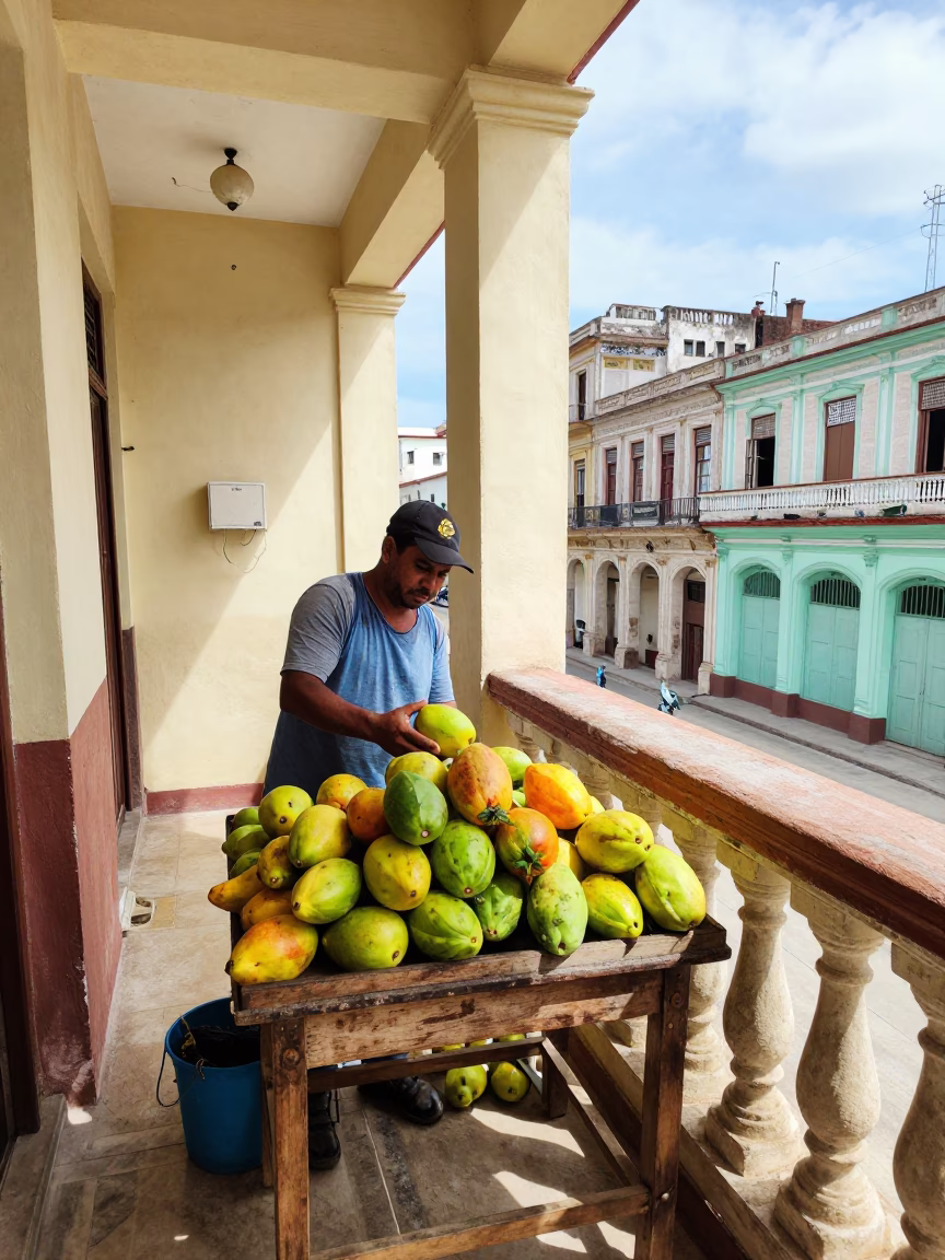 Sorting Fruit in Havana in in Havana, Cuba