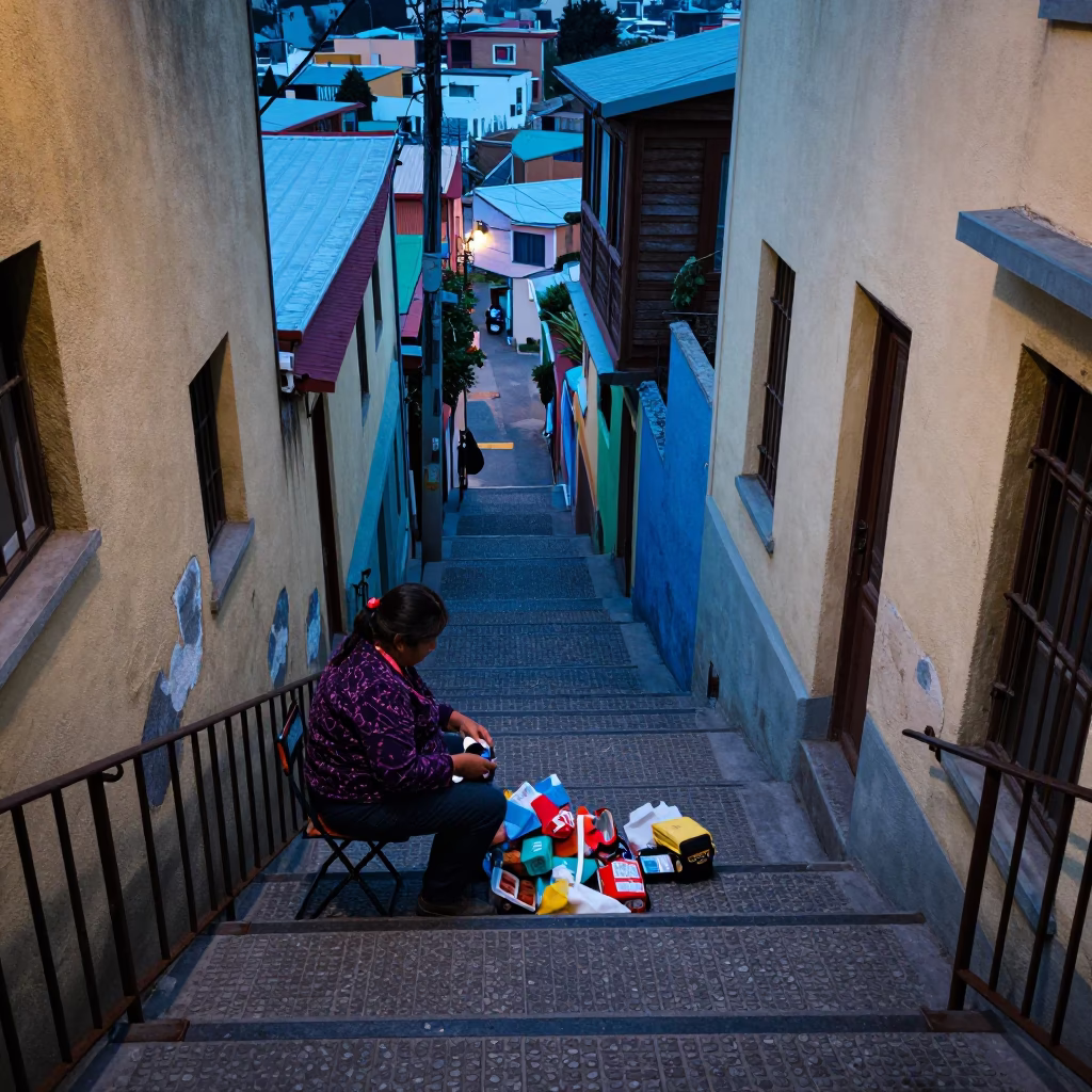 Sorting Items in Valparaiso in in Valparaiso, Chile