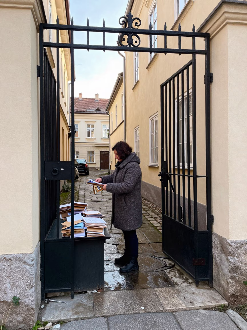 Sorting Mail in Budapest in in Budapest, Hungary