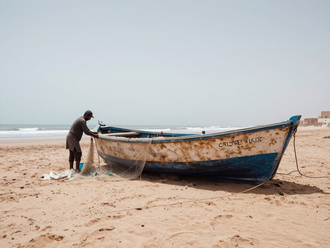Sorting Nets in Essaouira in in Essaouira, Morocco