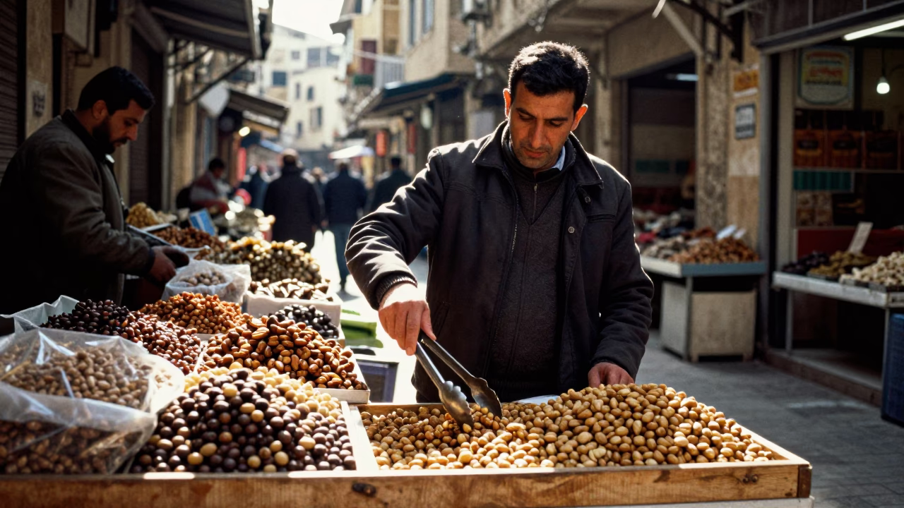 Sorting Nuts in Beirut in in Beirut, Lebanon