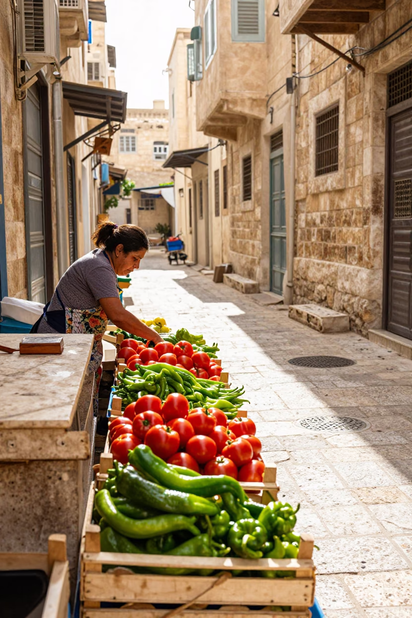 Sorting Produce in Amman in in Amman, Jordan