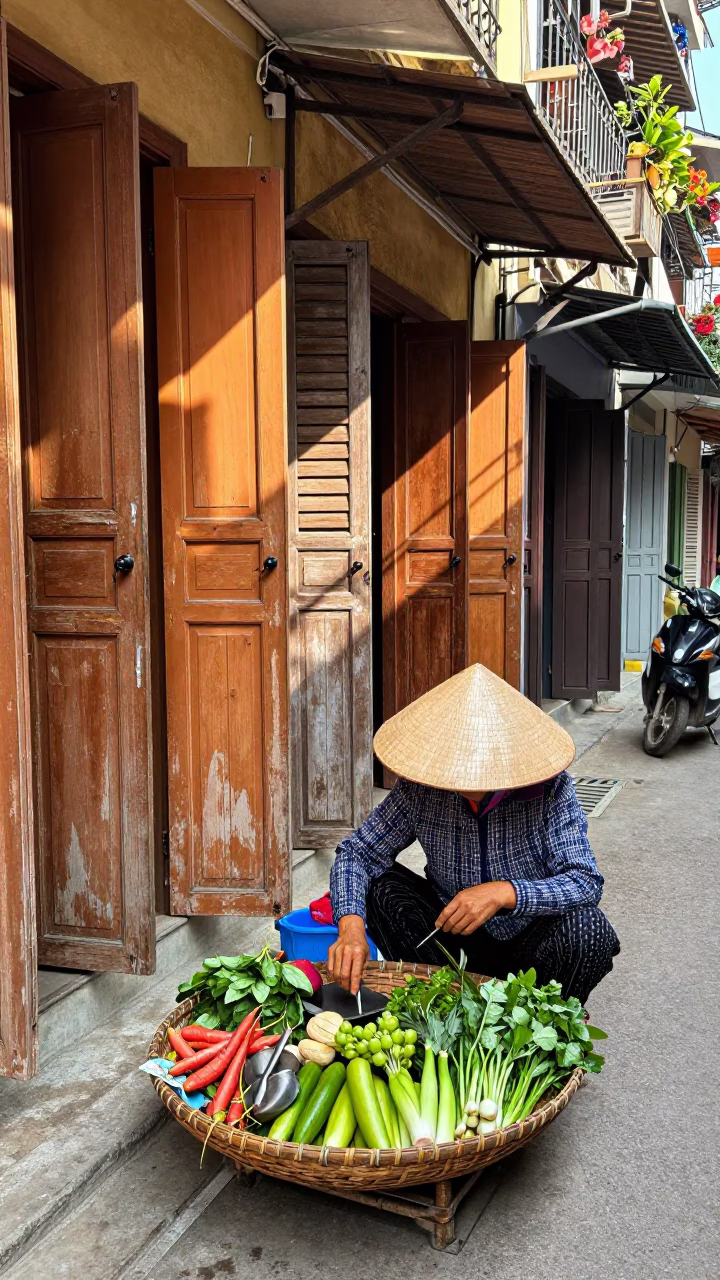Sorting Produce in Hanoi in in Hanoi, Vietnam