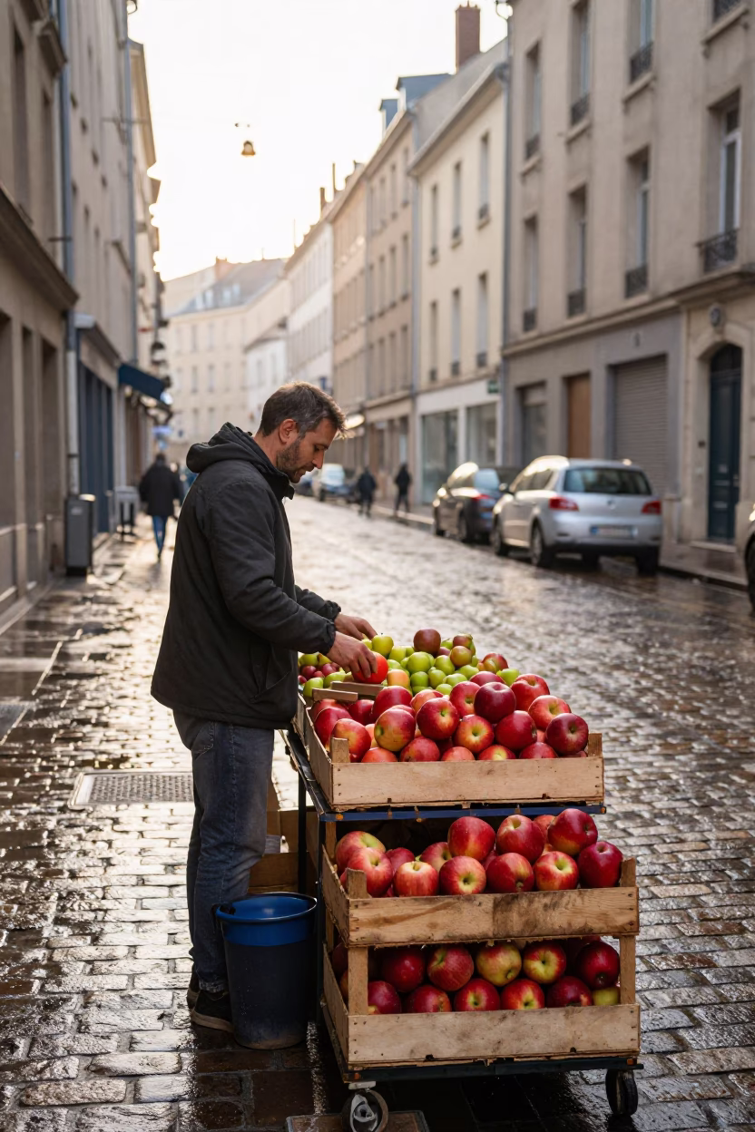 Sorting Produce in Lyon in in Lyon, France