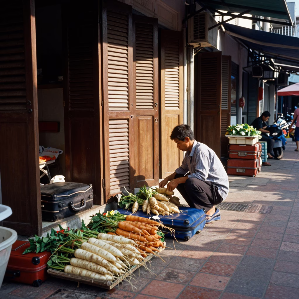 Sorting Turnips in Ho Chi Minh City in in Ho Chi Minh City, Vietnam