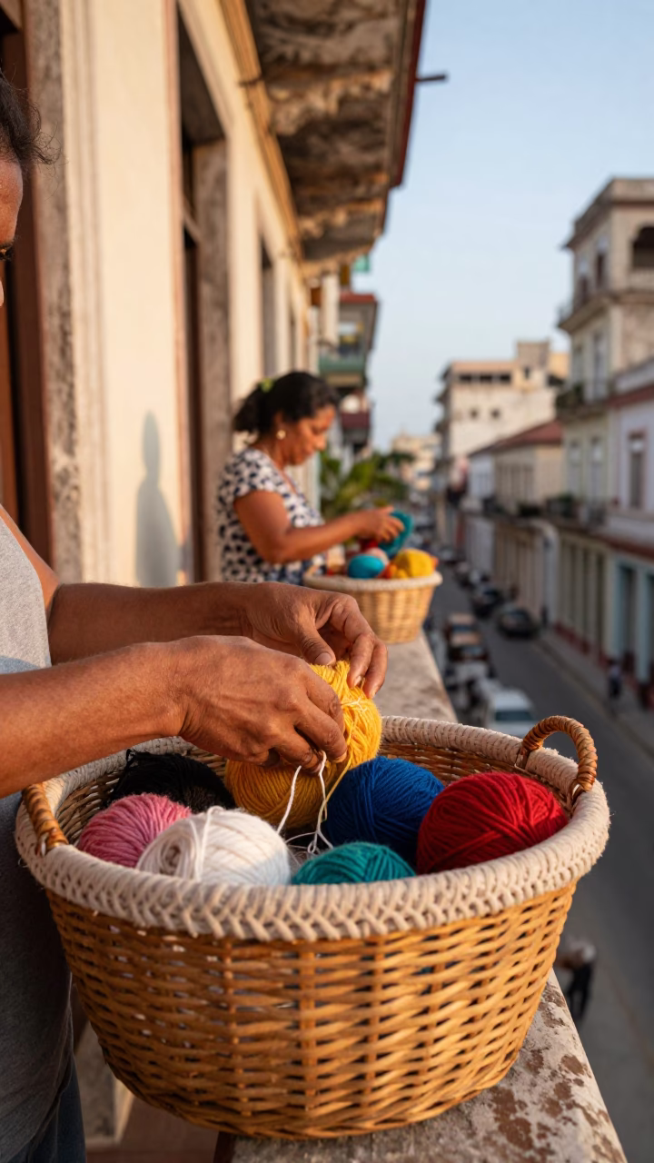 Sorting Yarn in Havana in in Havana, Cuba