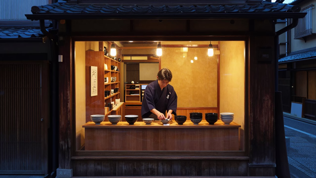 Soup Bowls in Kyoto in in Kyoto, Japan