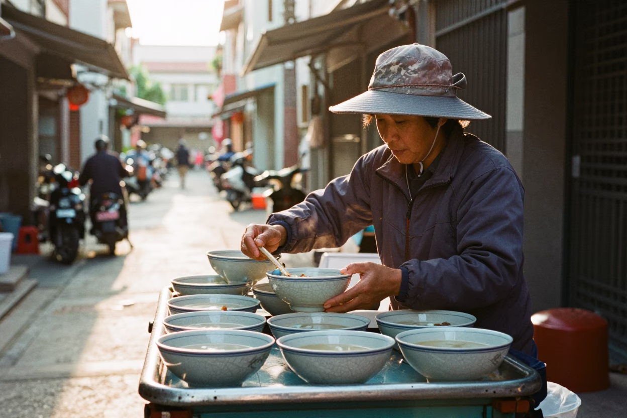 Soup Bowls in Tainan in in Tainan, Taiwan