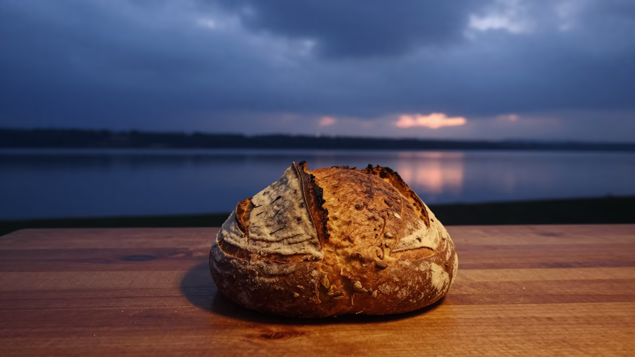 Sourdough Loaf Crust Indigo Twilight Near Gokarneshwor in near Gokarneshwor