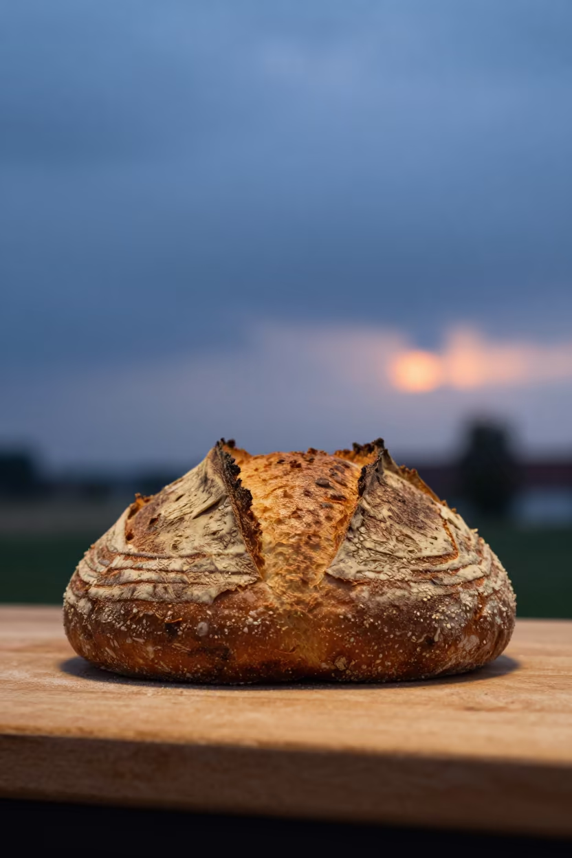 Sourdough Loaf in Evening Muş Glow in in Muş