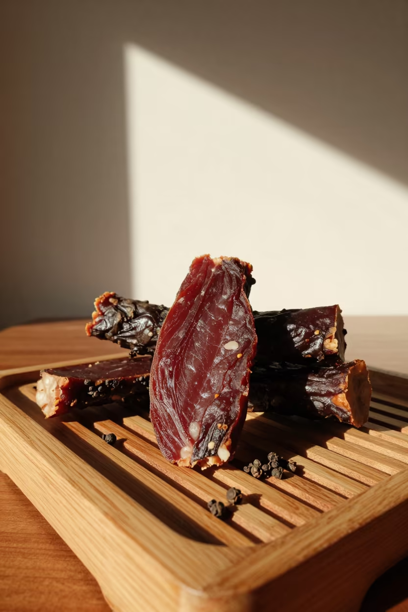 South African Biltong and Droëwors on Graz Tea Tray in on a tea house tray in Graz